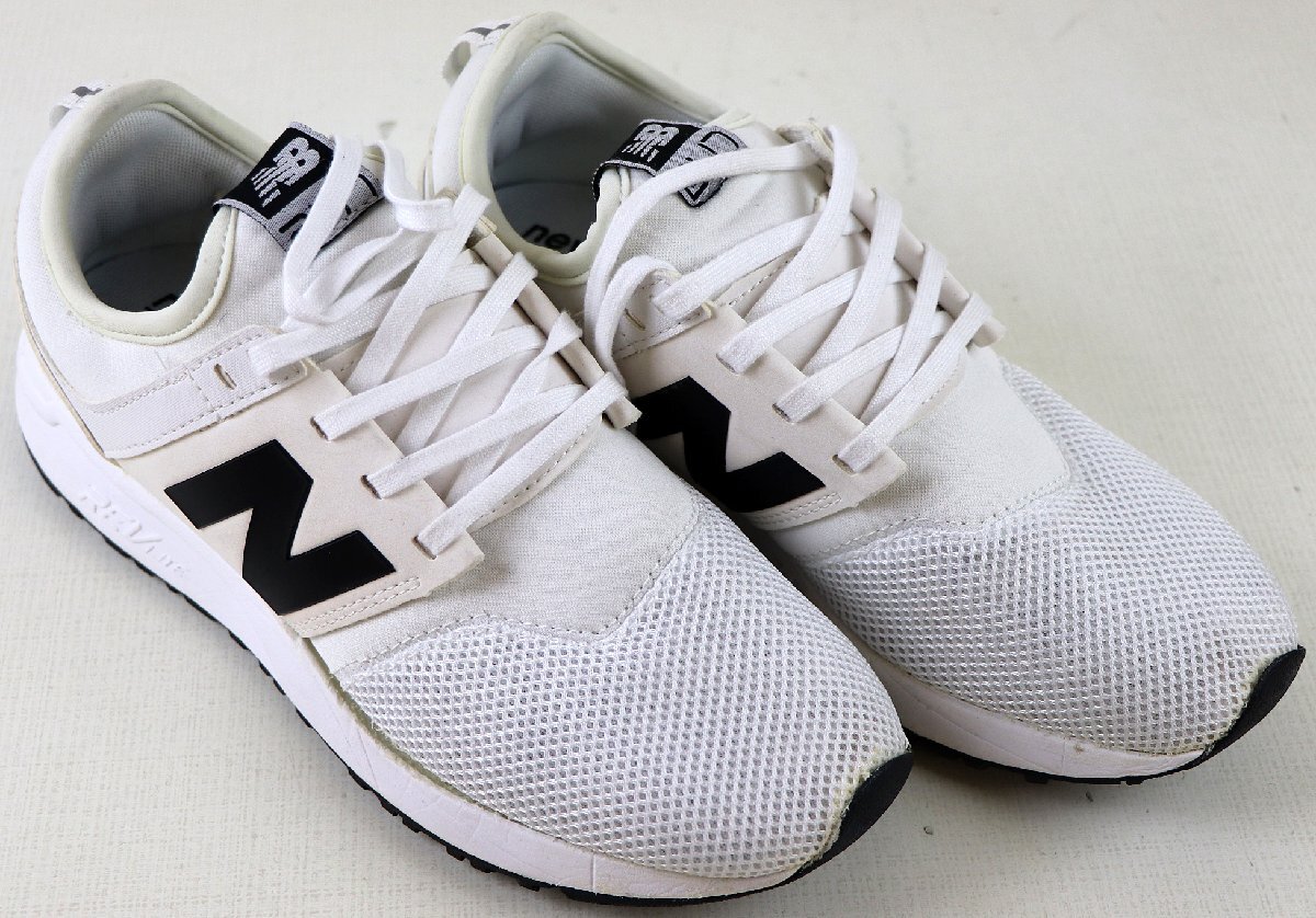 S♪中古品♪スニーカー 『D MRL247WB (ホワイト×ブラック) 24.5cm』 New Balance レディースシューズ ウォーキング/ジョギングシューズ_画像1