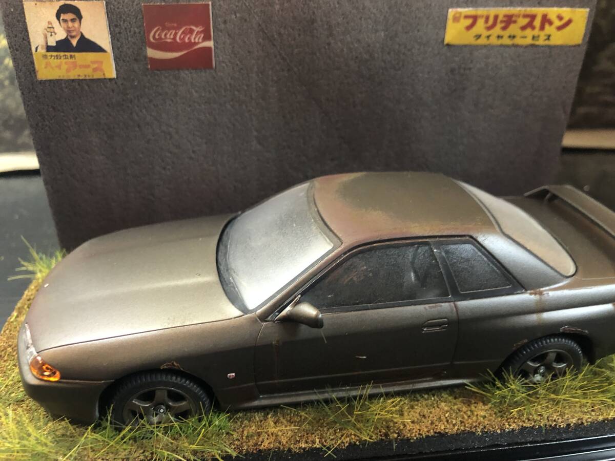  ретро пейзаж 1/32 Ниссан Skyline R32 GTR старый машина собственное производство geo лама конечный продукт с футляром 