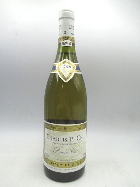 ☆未開栓 古酒 CHAMPY PERE&CIE 1998年 CHABLIS 1er CRU/POMMARD シャブリ プルミエクリュ/ポマール 750ml 13% 2本セット 果実酒 ワイン☆_画像2