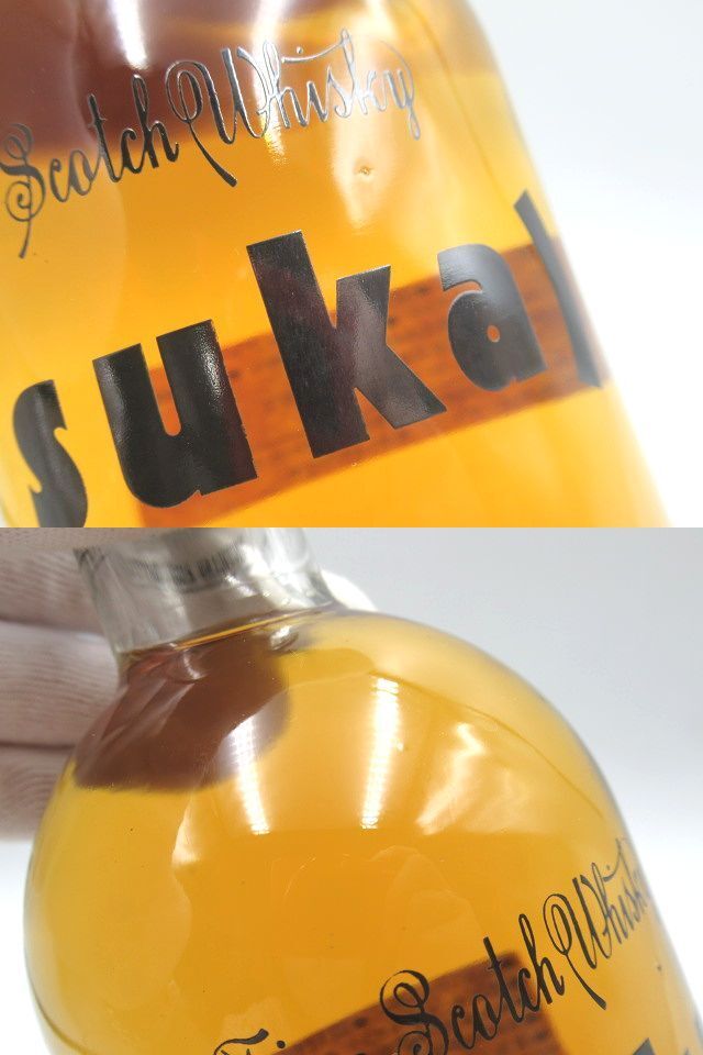 ☆未開栓 古酒 asuka アスカ スコッチウイスキー 特級 Fine Scotch Whisky 角川春樹事務所×小網 600ml 40% ロックグラス付き 箱無し_画像7