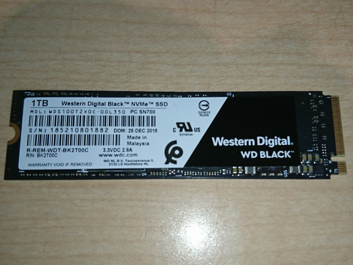 WesternDigital M.2 NVMe SSD WD BLACK 1TB (O42915)_画像1