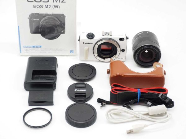キャノン Canon EOS M2 Digital Camera White 18-55mm Lens [美品] #Z1423A_画像2