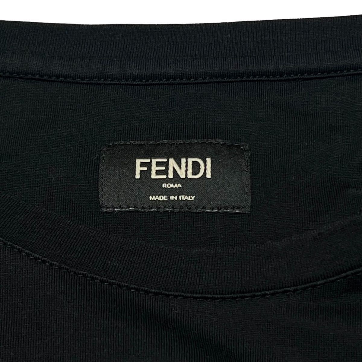 激レア◎XXLサイズ!!フェンディ【希少モデル】FENDI モンスター バグズアイ スタッズ Tシャツ ブラック コットン100% イタリア製◎メンズ_画像6