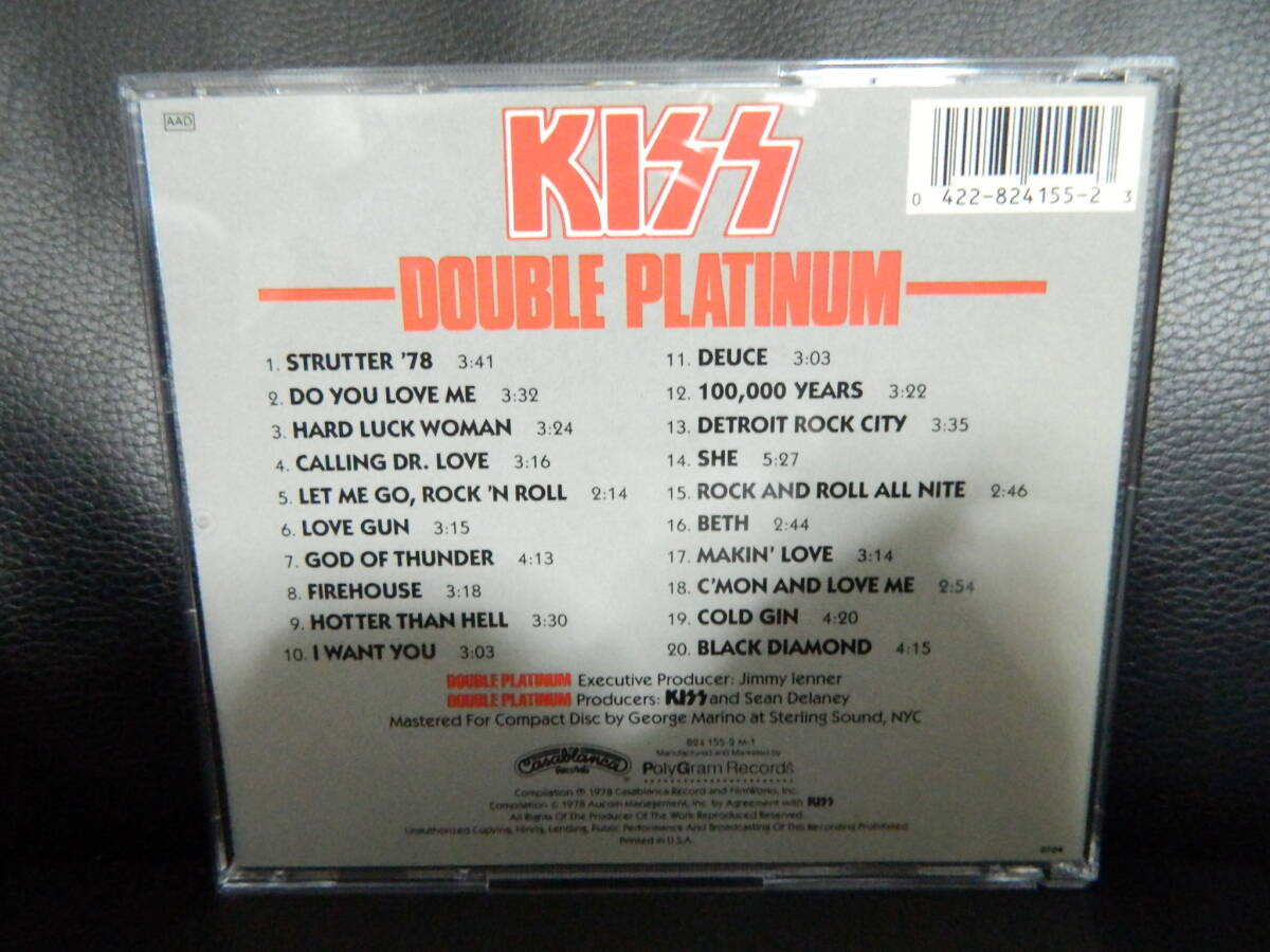 (2)　 KISS　　/　 DOUBLE PLATINUM　　　 　輸入盤　 　 ジャケ、経年の汚れあり_画像3