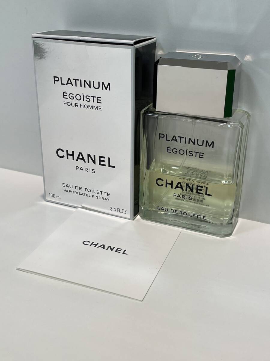 【B14639CK】CHANEL シャネル EGOISTE エゴイスト プラチナム オードゥトワレレット ヴァポリザター 100ml 残50%程度_画像1