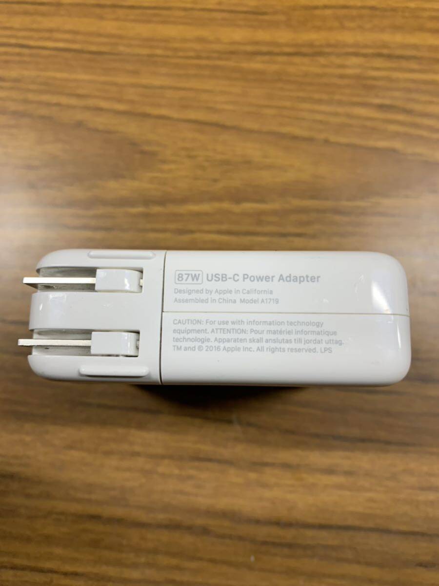 X030) 【動作品】Apple 純正 87W USB Type-C Power Adapter A1719 MacBook ACアダプター 動作OK　　　_画像3