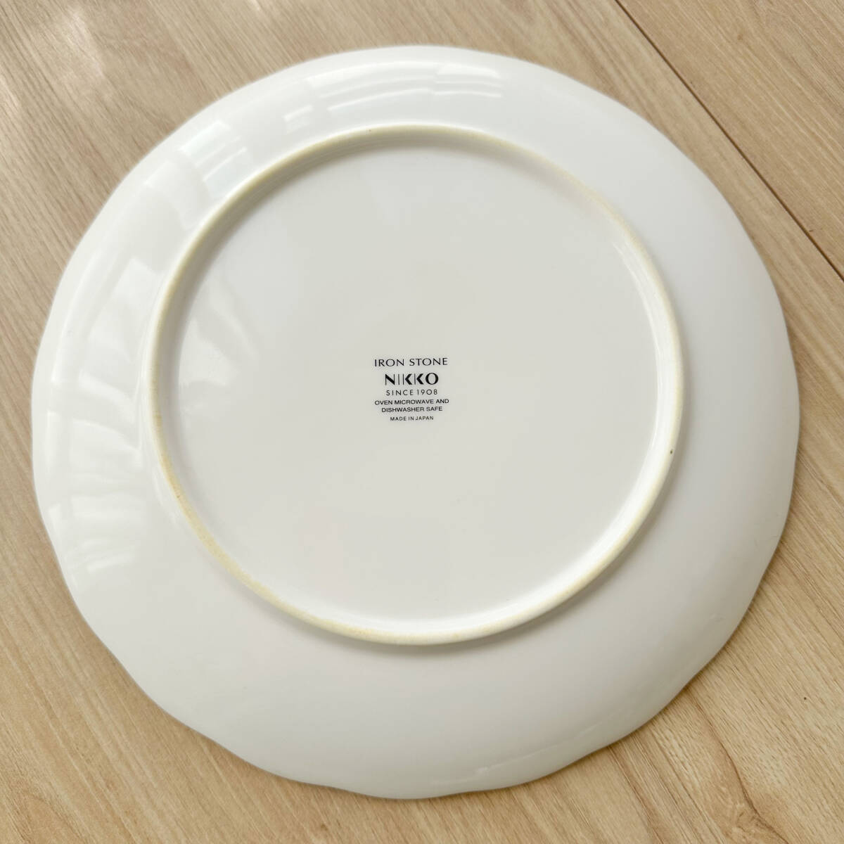 146 美品 NIKKO プレート 23cm IRON STONE 食器 皿 ニッコー_画像3
