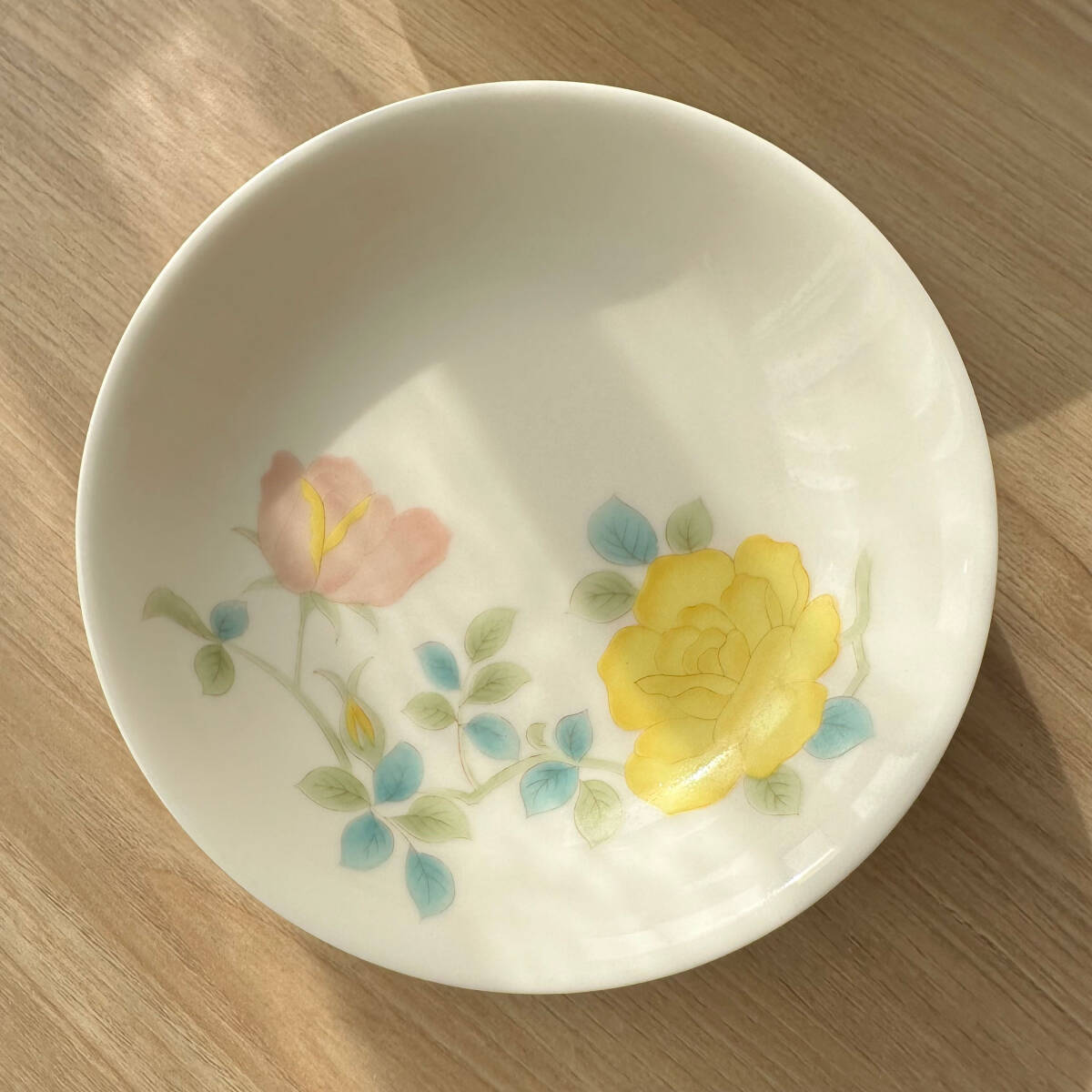 148 昭和レトロ セーエー陶器 淡いバラ柄の皿 2種 9枚セット 食器 デザートプレート _画像2