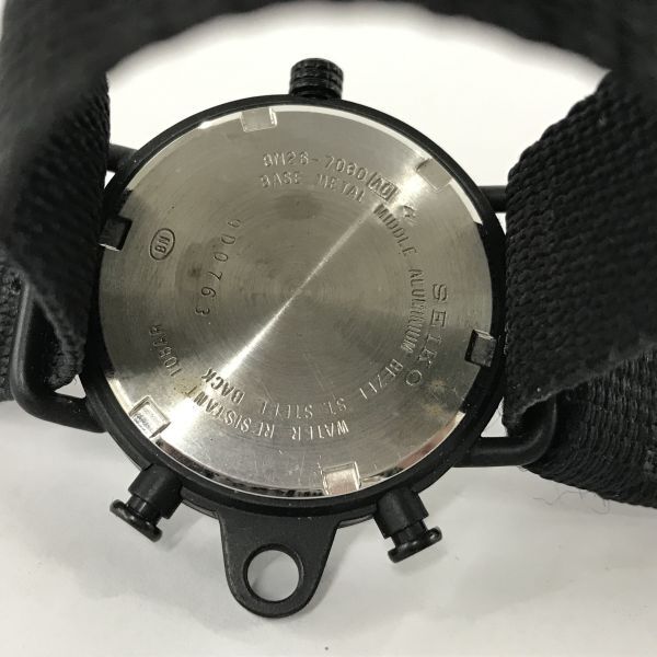 J217-SB2-1354◎ SEIKO セイコー AVENUE アベニュー 8M26-7030 メンズ クオーツ 不動 腕時計 ラウンド ホワイト文字盤_画像6