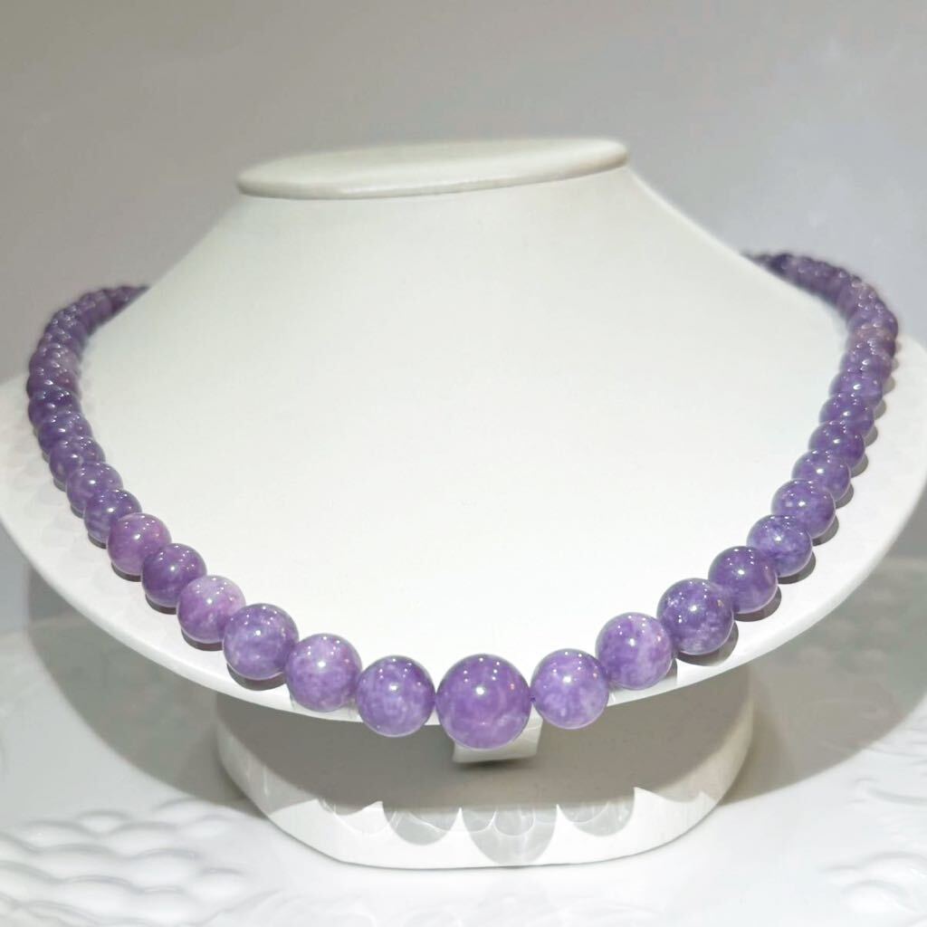 天然石ネックレス6-12mm necklace アメジスト jewelry グラデーション 綺麗の画像2
