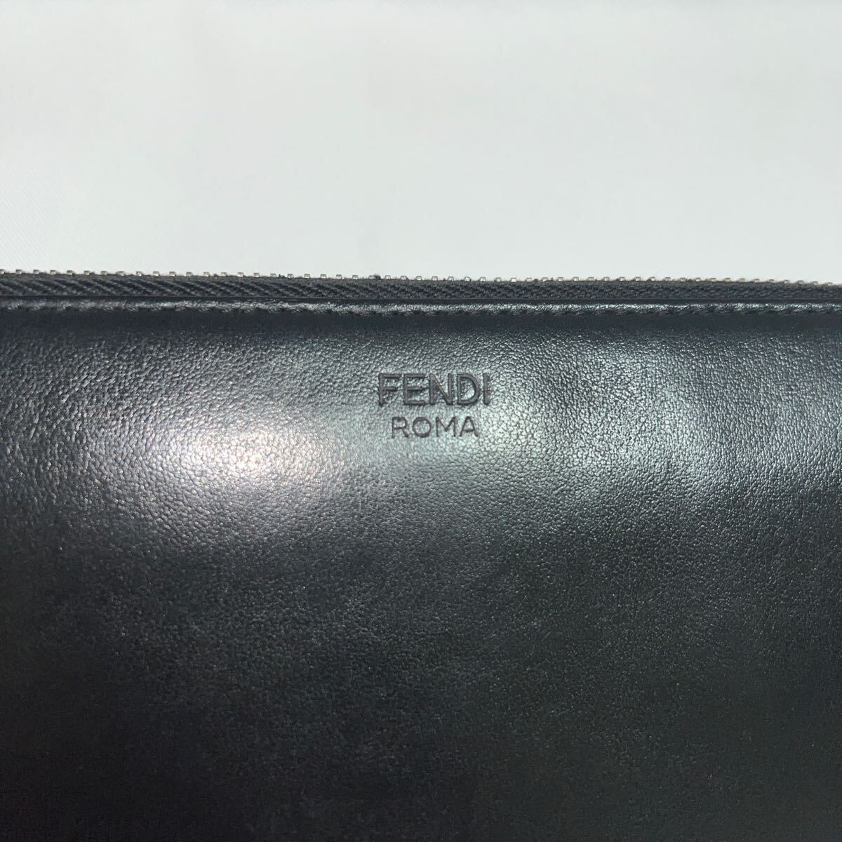  мужской FENDI длинный кошелек раунд застежка-молния бумажник 
