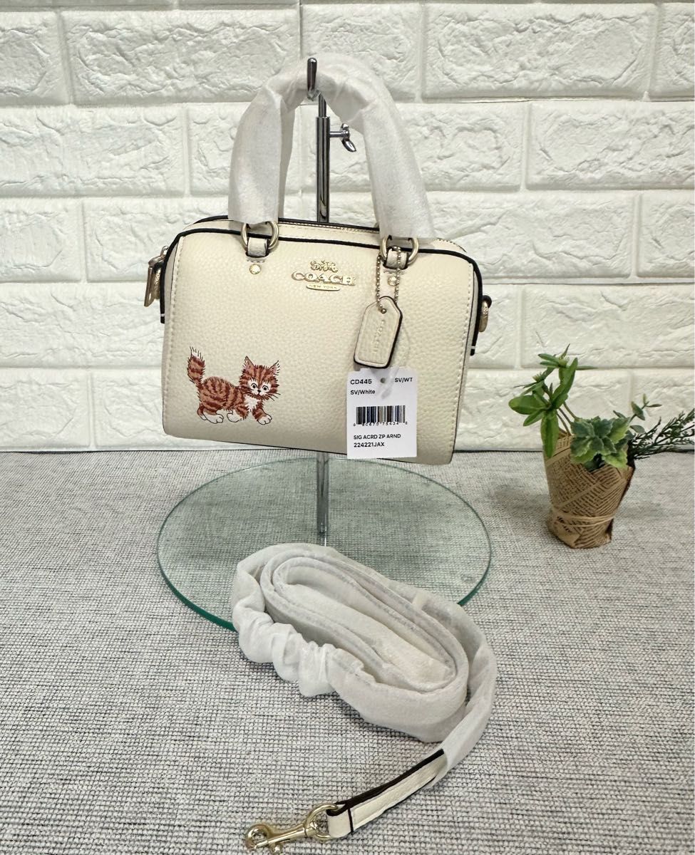 新品コーチ COACH ダンシング キトゥン プリント ショルダー 新品コーチ COACH ダンシング キトゥン プリント ショルダー