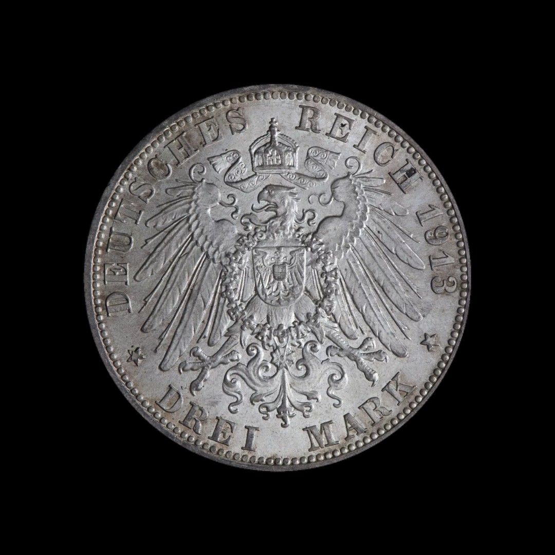 ドイツ 3マルク銀貨 1913年A