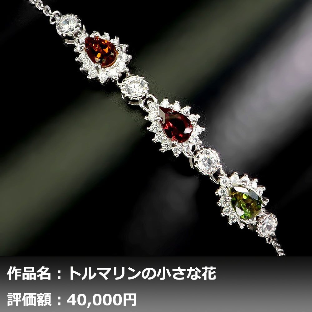 【1円新品】イケゾエガレ｜1.50ct 天然トルマリン ダイヤモンド K14WG仕上ブレスレット｜本物保証｜作家モノ｜日宝協鑑別対応_画像1