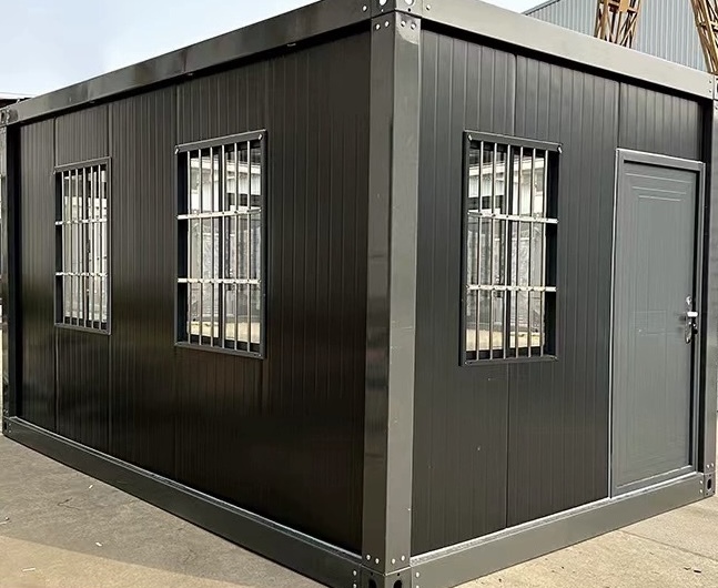  new goods / container type / unit house / prefab house / container house / office work place / warehouse / free construction type 3*5.95*2.8 black unused 