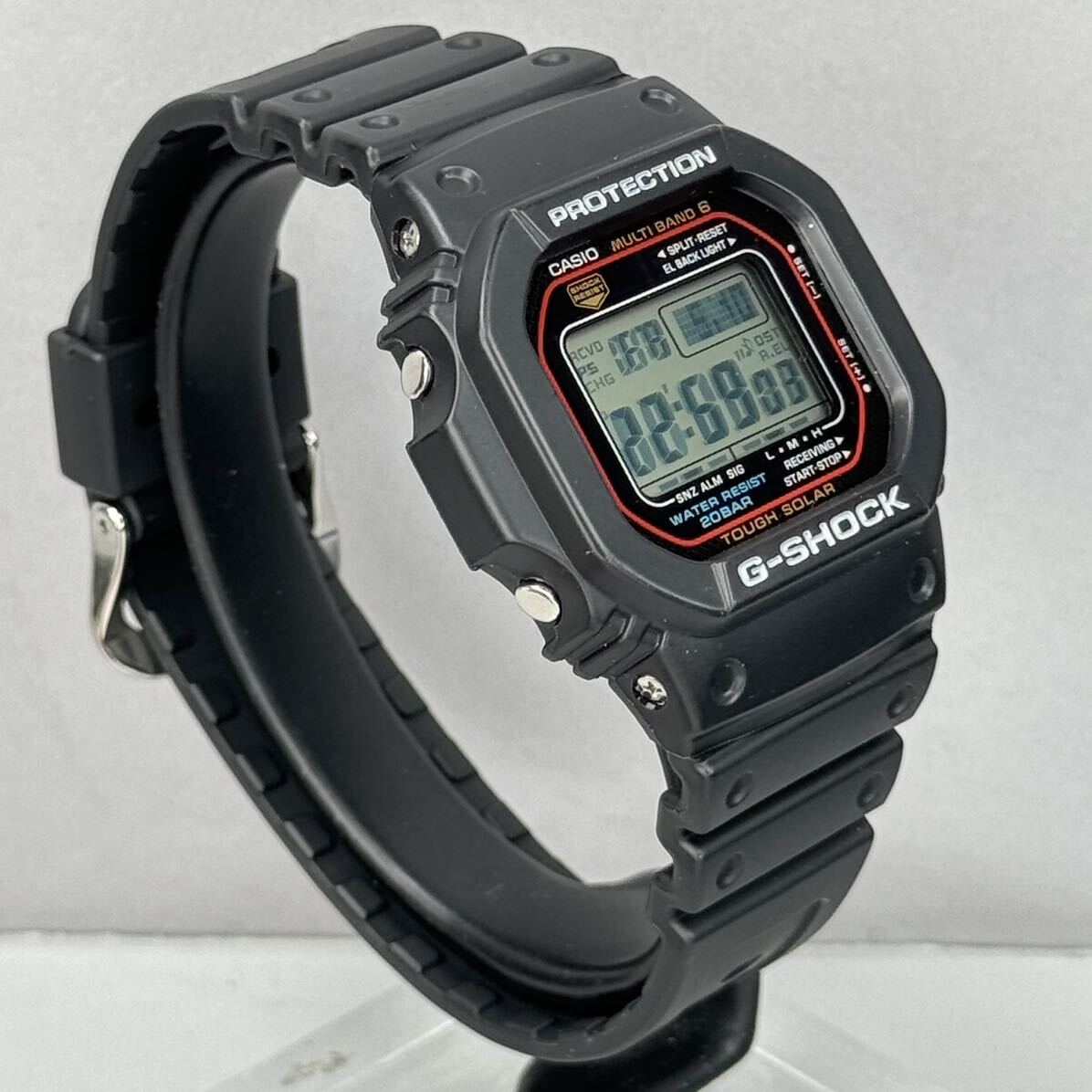 極美品 箱説付 CASIO G-SHOCK GW-M5610-1JF タフソーラー 電波受信 電波ソーラー マルチバンド6 スクウェア ブラック スピード オリジン_画像6