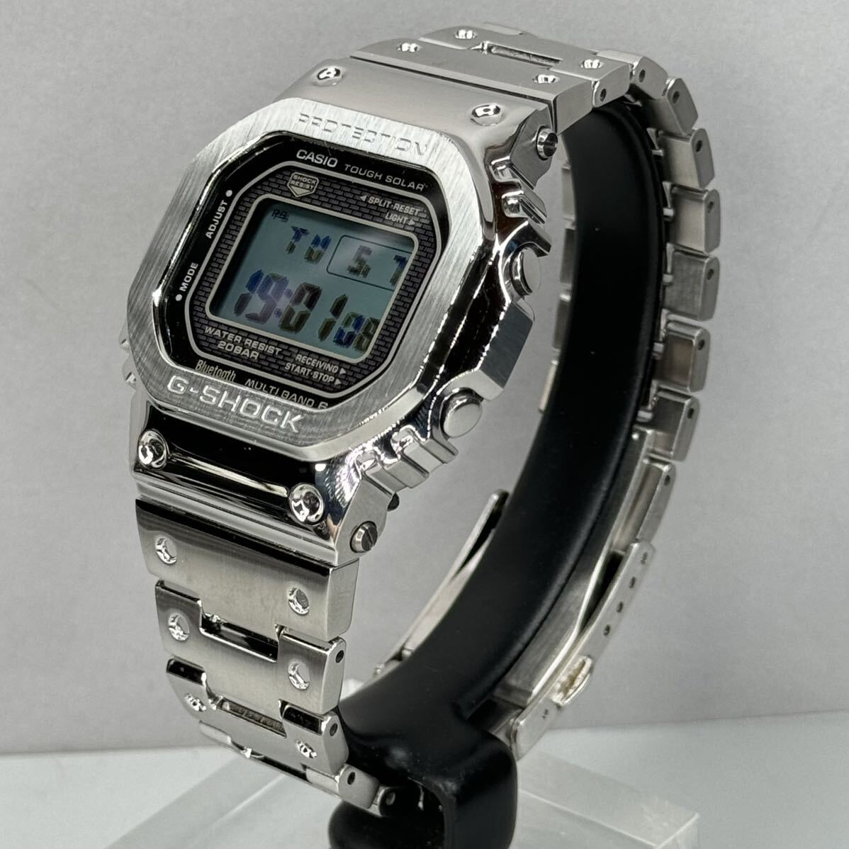 未使用同様 極美品 G-SHOCK GMW-B5000D-1JF タフソーラー 電波受信 電波ソーラー マルチバンド6 Bluetoothモバイルリンク メタルバンドの画像7