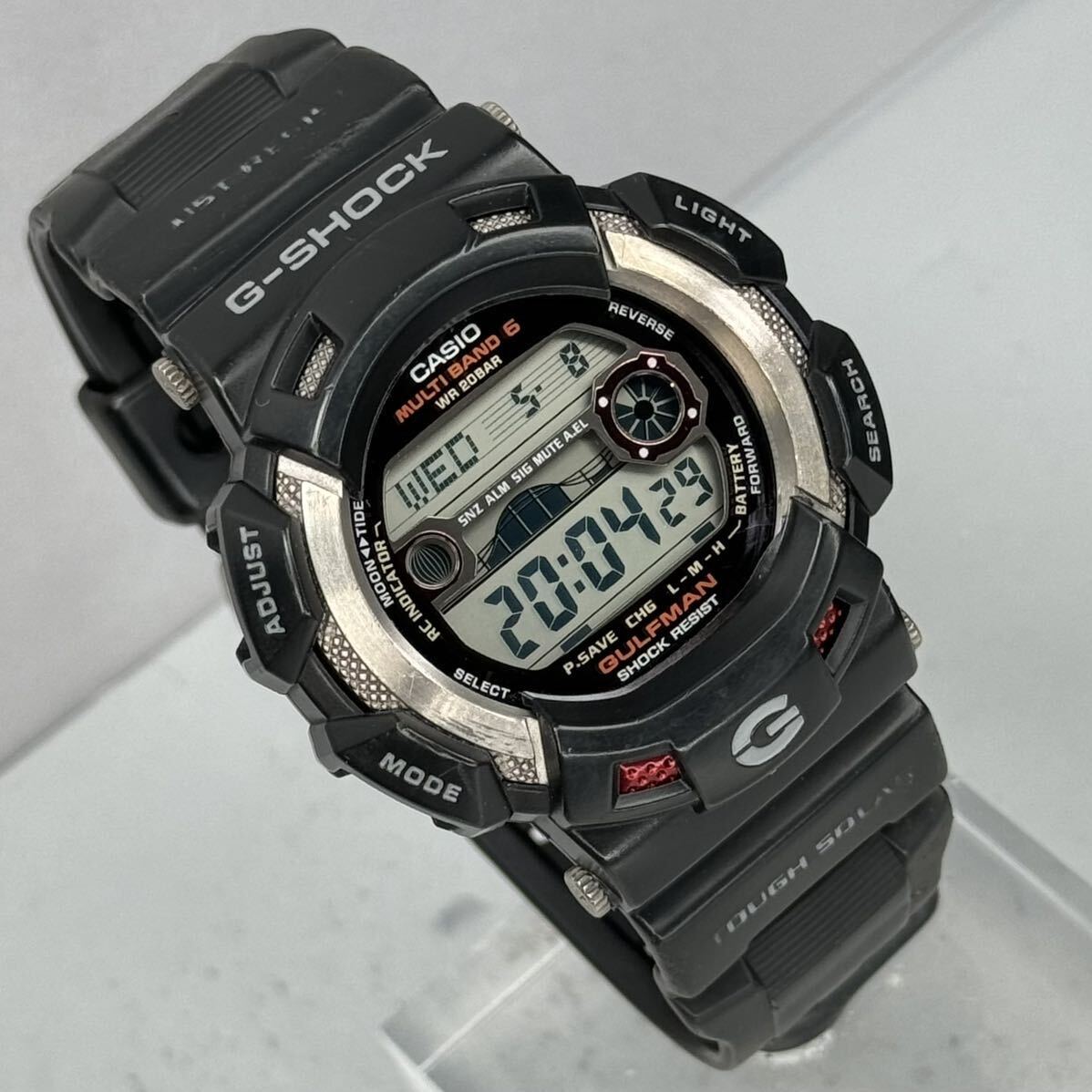 良品 G-SHOCK GW-9110-1JF GULFMAN/ガルフマン タフソーラー 電波受信 電波ソーラー マルチバンド6 チタンパーツ ブラック タイドグラフ の画像2