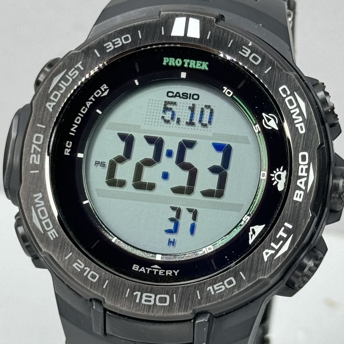 極美品 PROTREK PRW-3100FC-1JF タフソーラー 電波受信 電波ソーラー マルチバンド6方位/温度/高度センサー FCバンド チタンバックル_画像1