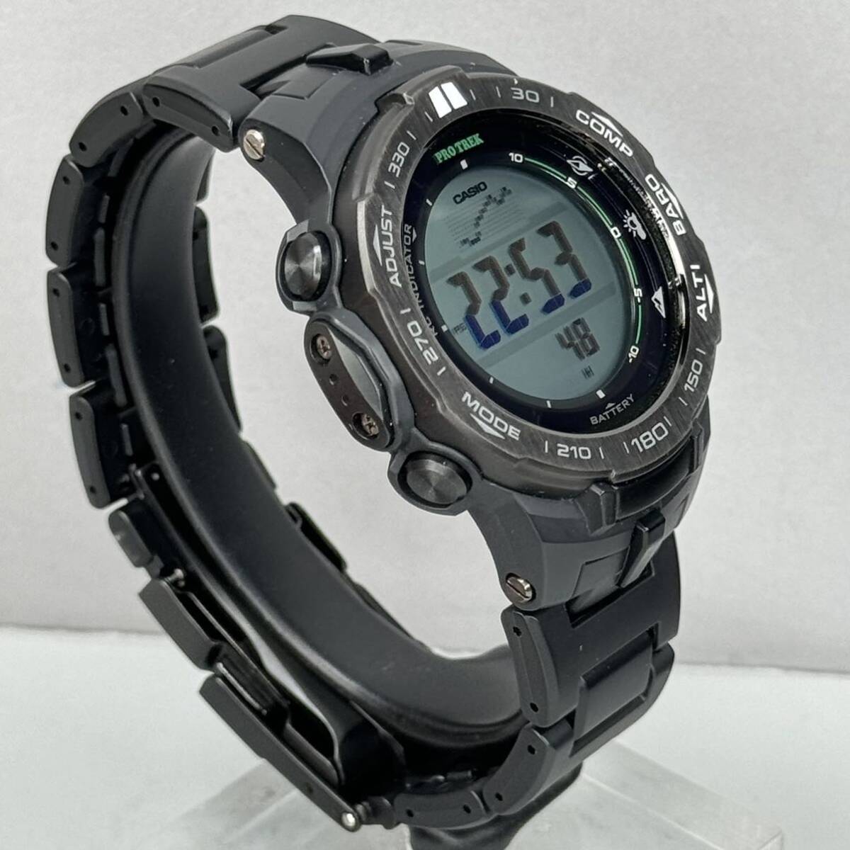 極美品 PROTREK PRW-3100FC-1JF タフソーラー 電波受信 電波ソーラー マルチバンド6方位/温度/高度センサー FCバンド チタンバックル_画像6