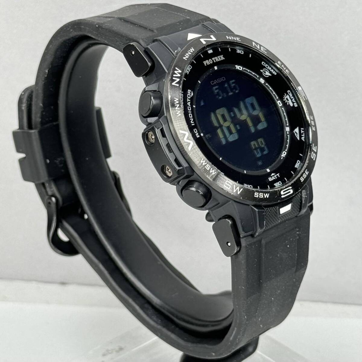 美品 PROTREK PRW-30Y-1BJF タフソーラー 電波受信 電波ソーラー マルチバンド6方位/温度/気圧/高度計トリプルセンサー ブラック 反転液晶_画像6