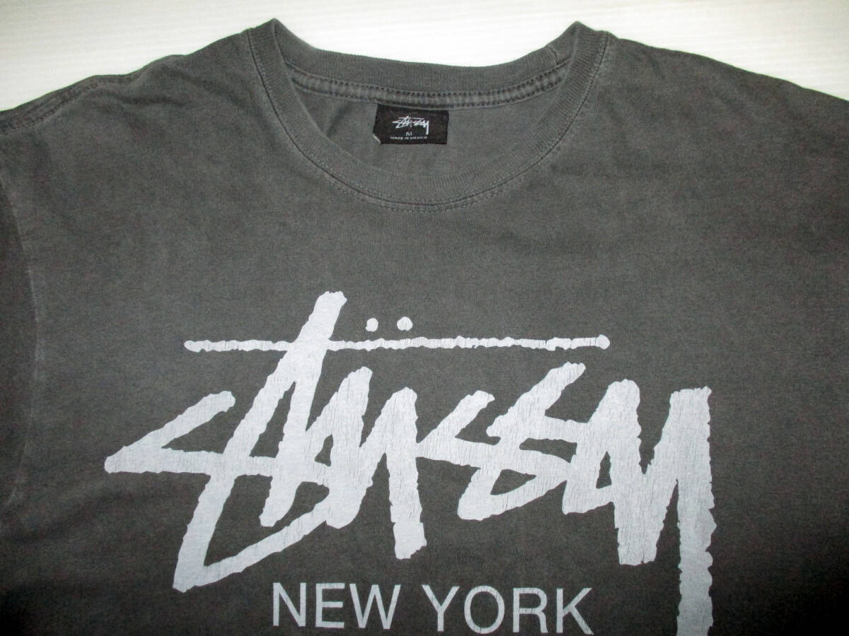 メキシコ製☆ STUSSY  ステューシー ワールドツアー 半袖Tシャツ   サイズM  グレー系   （３E ケの画像3