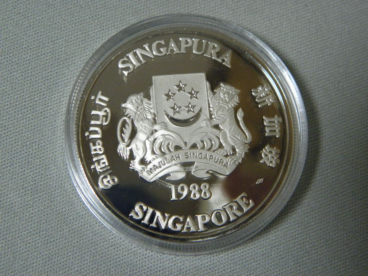 シンガポール 10ドル銀貨 十二支辰年 1988年 プルーフコイン 干支 龍_画像3