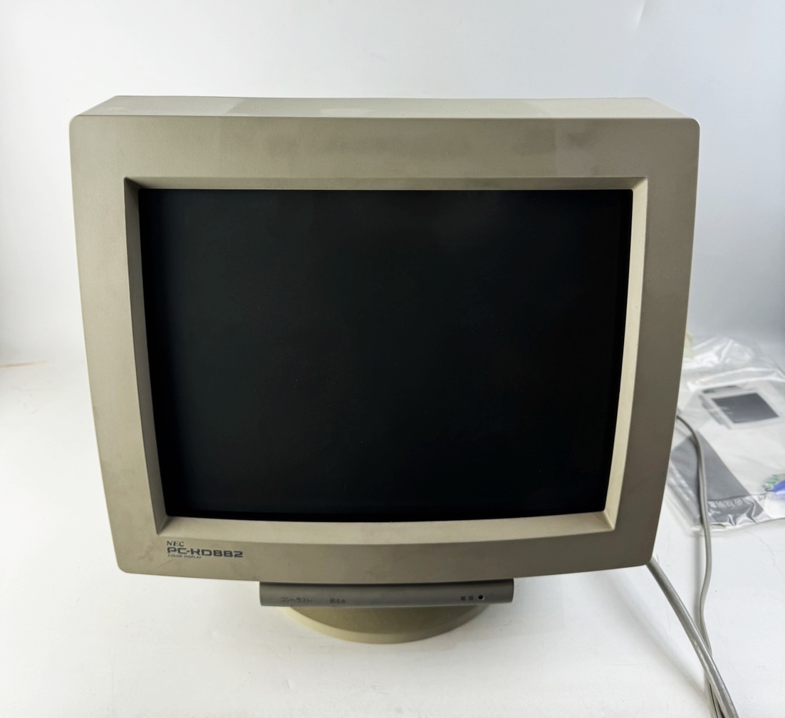 当時物 PC-KD882 カラーディスプレイ 通電確認済み NEC 15インチCRTディスプレイモニター レトロ 1円～の画像1