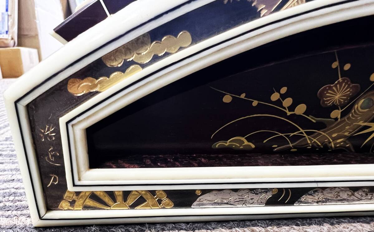  времена традиционные японские музыкальные инструменты .. меч Zaimei высококлассный кото золотая краска перламутр лакировка времена предмет 1 иен ~ исполнение для редкий . золотой автор предмет 