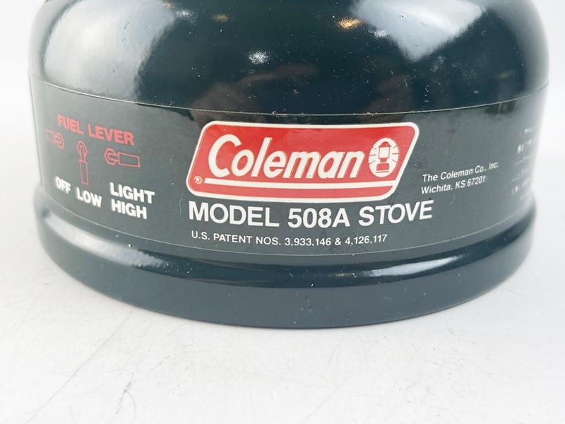 1円～ 98年製 Coleman コールマン MODEL 508A STOVE ストーブ ガスコンロ シングルバーナー USA製 ケース付_画像7