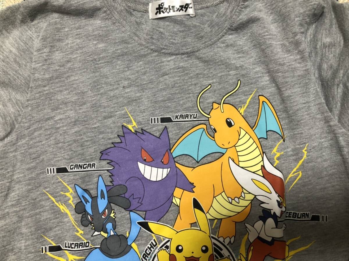 ポケットモンスター 長袖Tシャツ 130cm ロンT ピカチュウ カイリュウ ルカリオ ゲンガー エースバーン_画像4