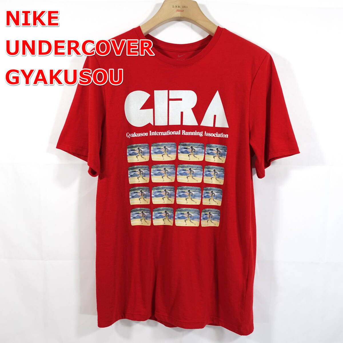 【良品】アンダーカバー　NIKE GYAKUSOU　GIRA　Ｔシャツ　UNDERCOVER　サイズＬ　赤_画像1