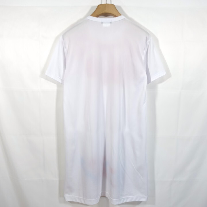 【良品】コムデギャルソンオムプリュス　ロング丈波柄Ｔシャツ　COMME des GARCONS Homme Plus　サイズＭ　白赤水色