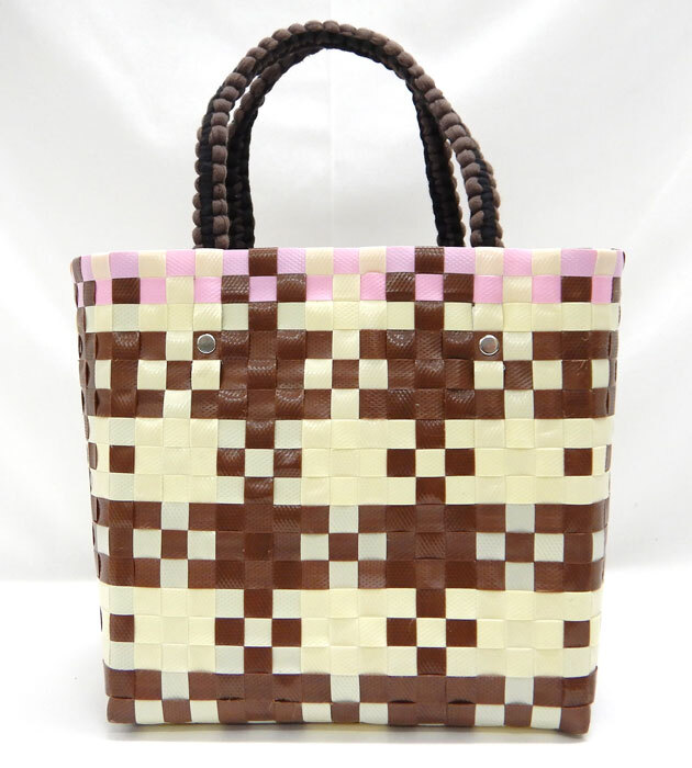  прекрасный товар MARNI Marni корзина корзина сумка FB3009 розовый Brown бежевый Colombia производства хранение пакет имеется ручная сумочка большая сумка 