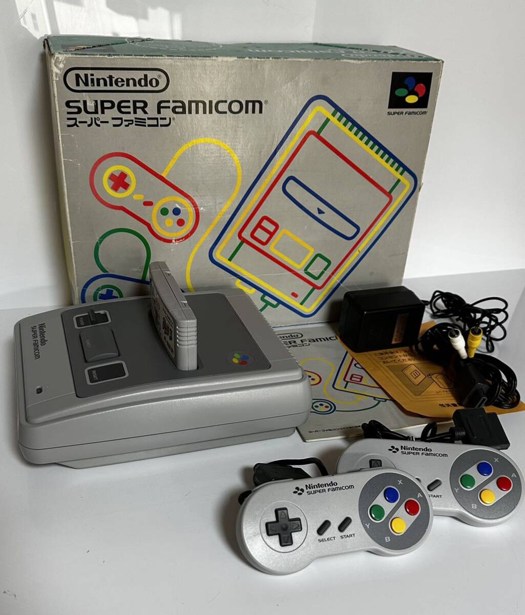 * operation verification settled * beautiful goods * Nintendo nintendo SFC Super Famicom SHVC-001 game machine body controller 2 point manual * box attaching SFC