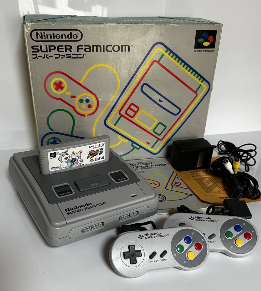 * operation verification settled * beautiful goods * Nintendo nintendo SFC Super Famicom SHVC-001 game machine body controller 2 point manual * box attaching SFC