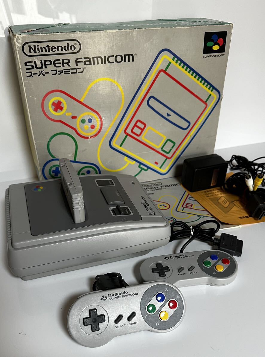 * operation verification settled * beautiful goods * Nintendo nintendo SFC Super Famicom SHVC-001 game machine body controller 2 point manual * box attaching SFC