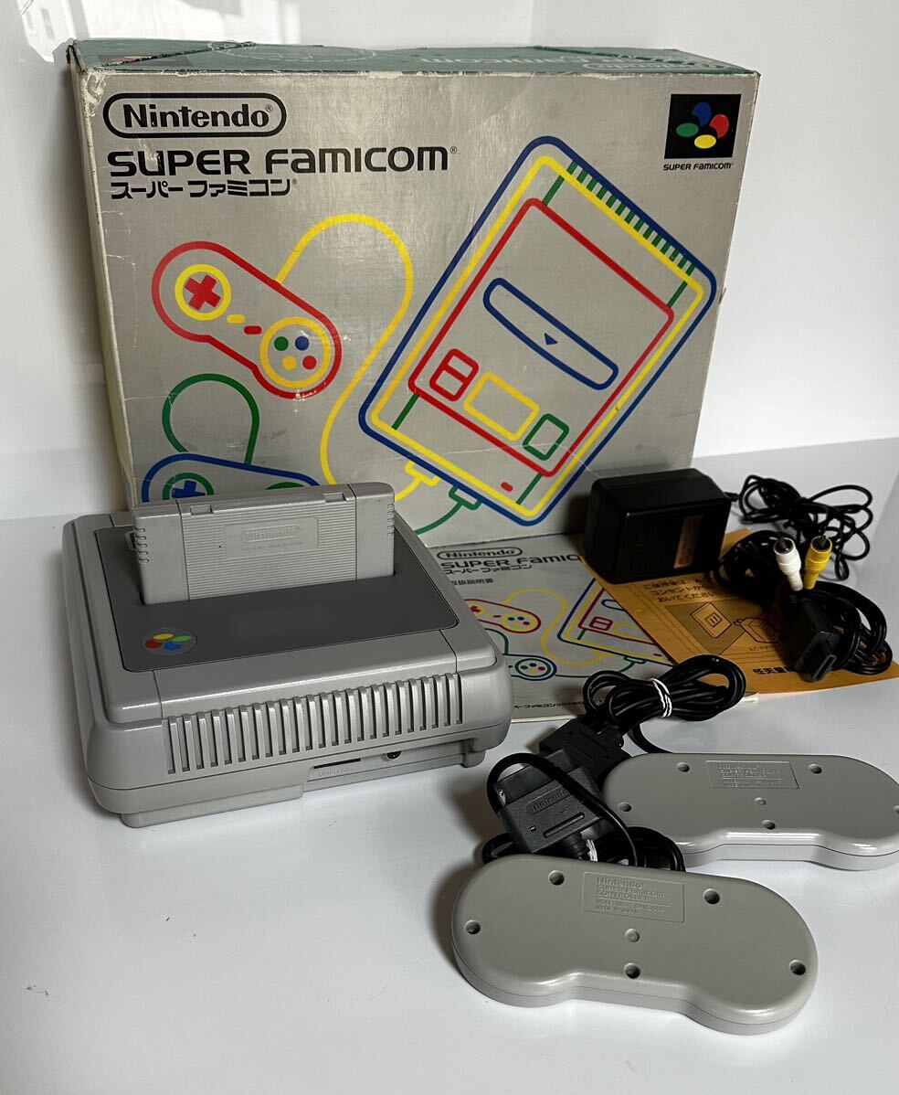 * operation verification settled * beautiful goods * Nintendo nintendo SFC Super Famicom SHVC-001 game machine body controller 2 point manual * box attaching SFC