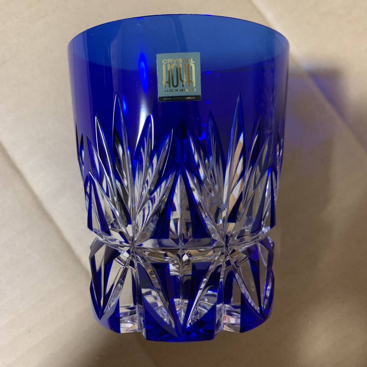 レア 美品 生産終了 HOYA CRYSTAL 最高級 ロックグラス 青 赤 レア 美品 生産終了 HOYA CRYSTAL 最高級 ロックグラス 青 赤