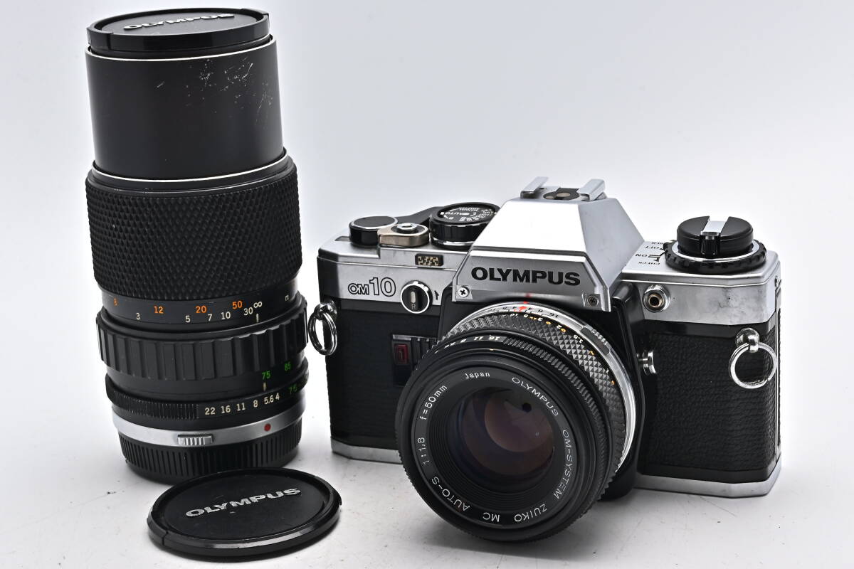 1B-142 OLYMPUS オリンパス OM10 OM-SYSTEM ZUIKO 50mm + 75-150mm 一眼レフフィルムカメラ マニュアルフォーカス_画像1