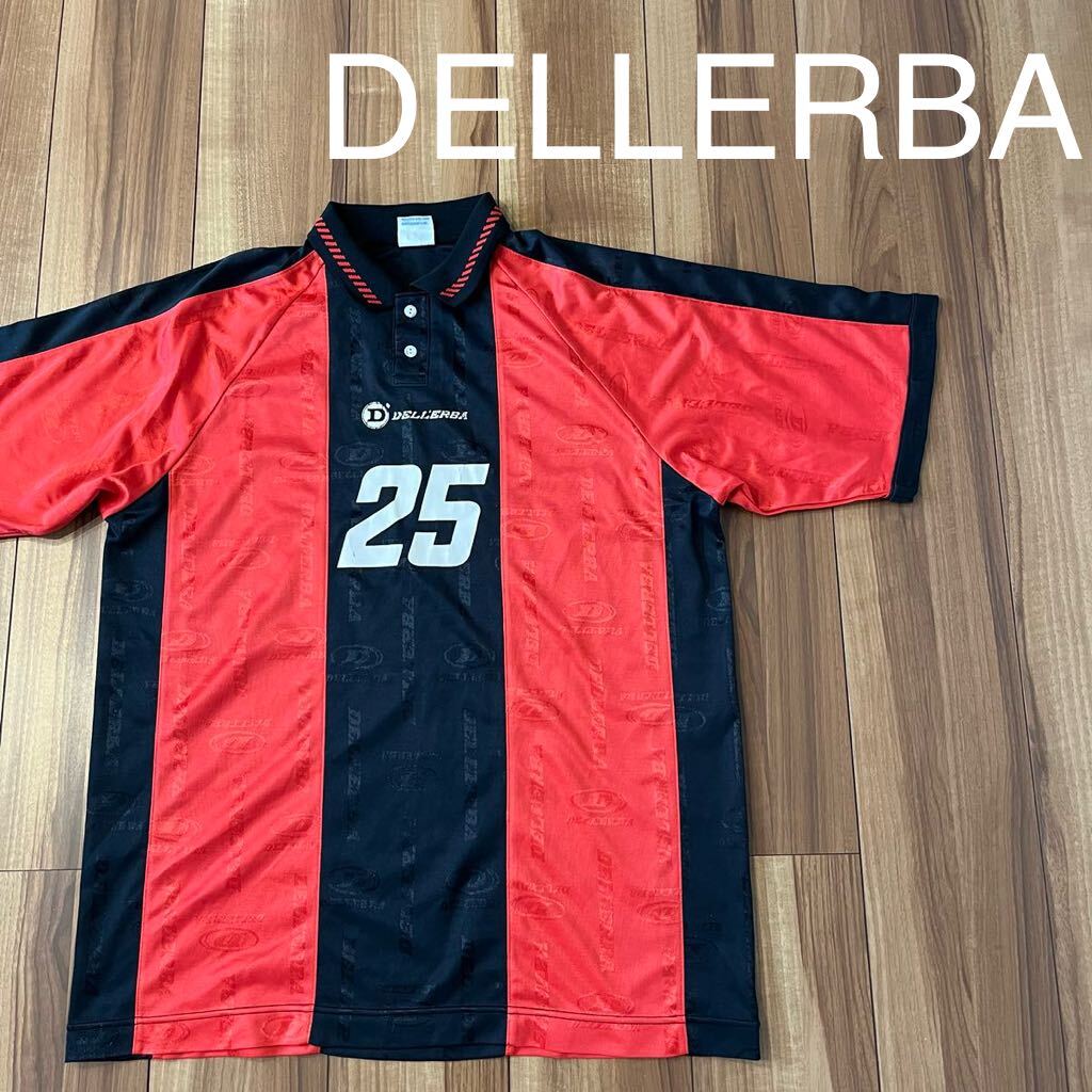 DELLERBA デレルバ サッカー ユニフォーム ゲームシャツ フットサル プリント ナンバリング25 サイズXO 玉mc2830_画像1