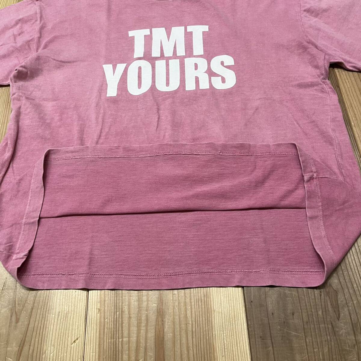 TMT ティーエムティー BIG3 人気デザイン Tシャツ T-shirt TEE 半袖 ビッグプリントロゴ ピンク サイズL キムタク 玉mc2844_画像8
