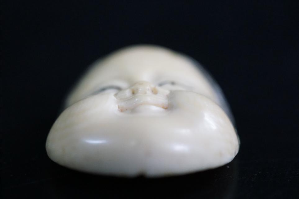 D4659-2 old netsuke sphere .. nature material [. luck surface ]. thing 