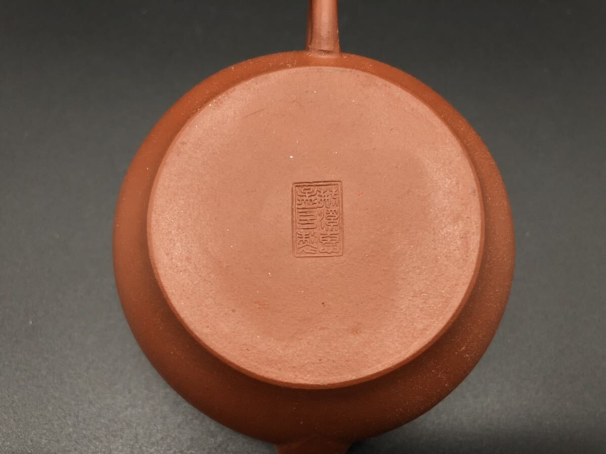 煎茶道具 中国 急須 荊渓恵孟臣製 水平 朱泥 紫砂 の画像3
