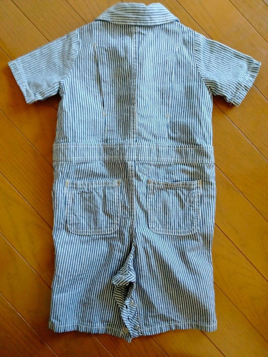 babyGap ベビーギャップ つなぎ カバーオール ヒッコリー 80cm