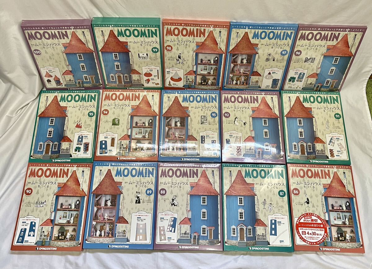 1 иен ~② почти нераспечатанный 100 шт продажа комплектом еженедельный Moomin house ....DeAGOSTINI der Goss чай ni не собран мелкие вещи комплект вспомогательный Cara фигурка 