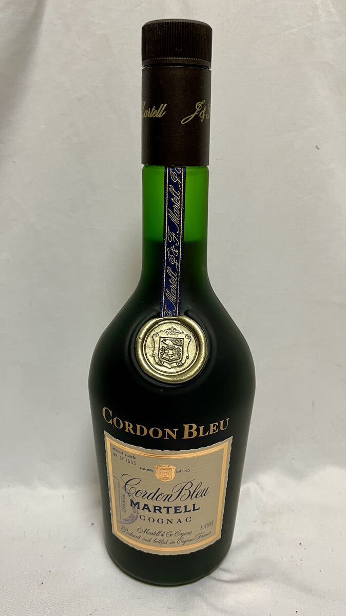 1 jpy ~③ not yet . plug MARTELL Martell koru Don blue old label green bottle brandy 700ml 40% box attaching 