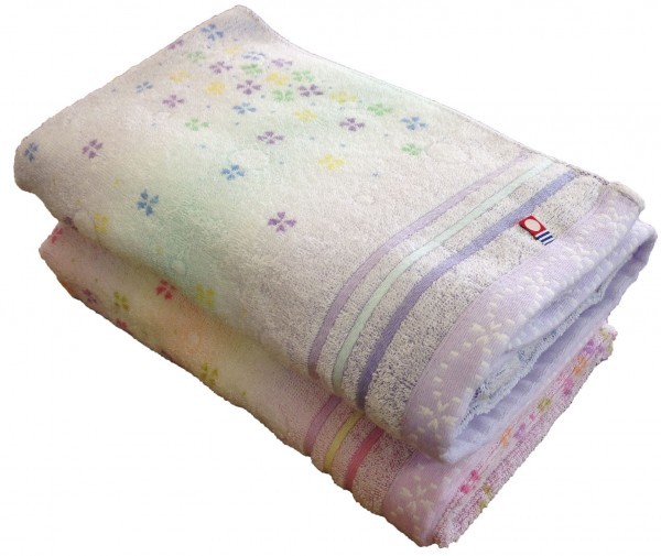 [ бесплатная доставка ] сейчас . полотенце сладости цветок банное полотенце 2 шт. комплект ( голубой 1 листов, розовый 1 листов ) сейчас . бренд 