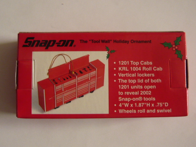 ☆Snap-on☆スナップオン☆Tool Wall Holiday Ornament☆ミニチュア トップ ロール キャブ☆玩具/模型☆105×47.5×19ｍｍ☆未使用☆希少☆_画像10