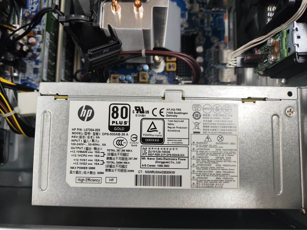美品 ゲーミングPC ベアボーン HP Z2 Tower G4 Workstation 動作確認済み 現状品 LGA1151　intel 8世代 9世代対応_画像6